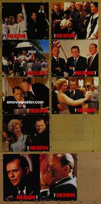 c023 NIXON 9 movie lobby cards '95 Anthony Hopkins, Oliver Stone