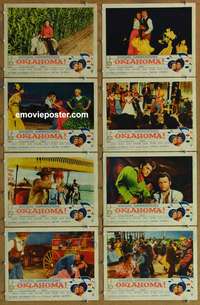 c617 OKLAHOMA 8 movie lobby cards '56 Gordon MacRae, Shirley Jones