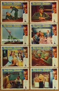 c633 OUTSIDER 8 movie lobby cards '62 Tony Curtis, Iwo Jima, WWII!
