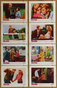 c639 PARRISH 8 movie lobby cards '61 Troy Donahue, Claudette Colbert