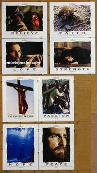 c644 PASSION OF THE CHRIST 8 movie lobby cards '04 Gibson, Caviezel