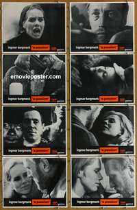 c643 PASSION 8 movie lobby cards '70 Ingmar Bergman, Liv Ullmann