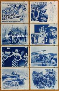 c375 HEARTBREAK RIDGE 8 Spanish/US movie lobby cards '55 Korean War