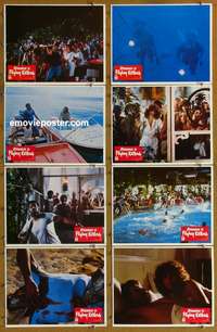 c663 PIRANHA 2 THE SPAWNING 8 movie lobby cards 1982 James Cameron