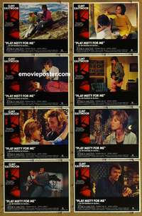 c667 PLAY MISTY FOR ME 8 movie lobby cards '71 classic Clint Eastwood!