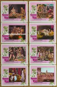 c675 PREHISTORIC WOMEN 8 movie lobby cards '66 cave babes!