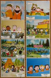 c690 RACE FOR YOUR LIFE CHARLIE BROWN 8 Spanish/US movie lobby cards '77