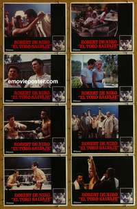 c695 RAGING BULL 8 Spanish/US movie lobby cards '80 De Niro, Pesci