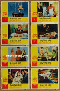 c718 ROCK-A-BYE BABY 8 movie lobby cards '58 Jerry Lewis with triplets!