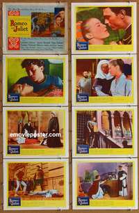c724 ROMEO & JULIET 8 movie lobby cards '55 Laurence Harvey