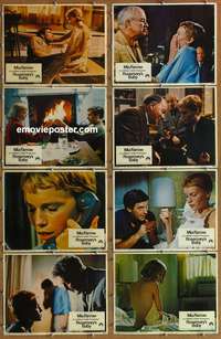 c726 ROSEMARY'S BABY 8 movie lobby cards '68 Polanski, Mia Farrow