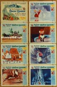 c781 SNOW QUEEN 8 movie lobby cards '60 full-length animated cartoon!