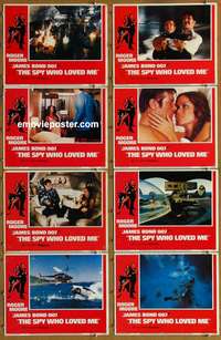 c794 SPY WHO LOVED ME 8 movie lobby cards '77 Moore as James Bond!