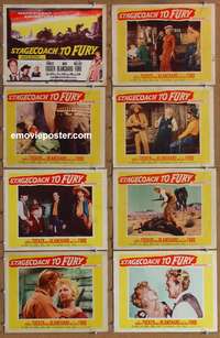 c798 STAGECOACH TO FURY 8 movie lobby cards '56 Forrest Tucker