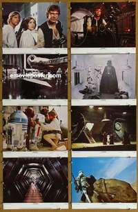 c805 STAR WARS 8 color 11x14 deluxe movie stills '77 George Lucas classic!