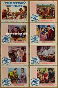 c815 STORY OF RUTH 8 movie lobby cards '60 Stuart Whitman, Tom Tryon