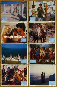 c822 SUMMER LOVERS 8 movie lobby cards '82 Greece, sexy Daryl Hannah!