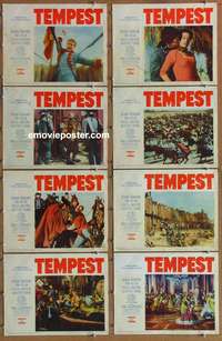 c840 TEMPEST 8 movie lobby cards '59 Van Heflin, Silvana Mangano