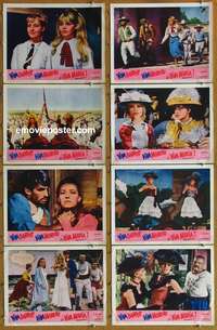 c882 VIVA MARIA 8 movie lobby cards '66 Brigitte Bardot, Moreau