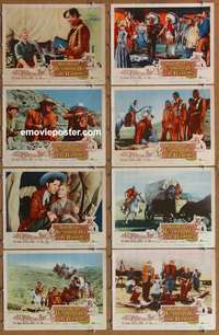 c895 WESTWARD HO THE WAGONS 8 movie lobby cards '57 Fess Parker