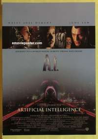 d123 AI Aust one-sheet movie poster '01 Steven Spielberg, Haley Joel Osment