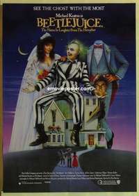 d125 BEETLEJUICE Aust one-sheet movie poster '88 Baldwin, Michael Keaton