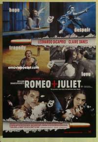 d132 ROMEO & JULIET Aust one-sheet movie poster '96 DiCaprio, Danes