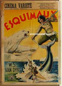 d001 ESKIMO pre-war Belgian 23x33 movie poster '33 MGM adventure!
