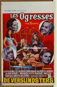 d021 QUEENS Belgian movie poster '67 Capucine, Cardinale, Raquel Welch