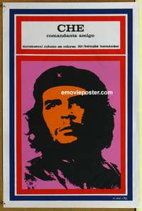 d076 CHE COMMANDANTE AMIGO Cuban movie poster '78 revolutionary!