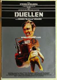 d138 DUEL Danish movie poster '72 Steven Spielberg, Dennis Weaver