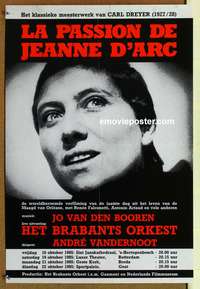 d079 PASSION OF JOAN OF ARC Dutch movie poster R80s Carl Dreyer