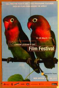 d170 12TH LONDON LESBIAN & GAY FILM FESTIVAL English double crown movie poster '98