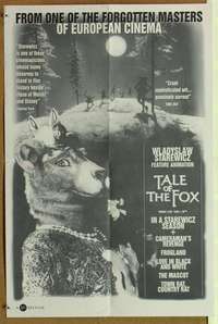 d182 TALE OF THE FOX English double crown movie poster R90s Wladyslaw Starewicz