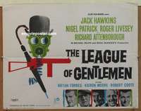 d169 LEAGUE OF GENTLEMEN English half-sheet movie poster '59 Hawkins