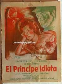 d104 IDIOT Mexican movie poster '46 L'Idiot, Georges Lampin