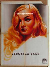 d072 VERONICA LAKE French 23x30 movie poster personality '40s Soubie