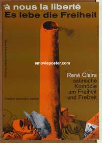 d440 A NOUS LA LIBERTE German movie poster R60s Rene Clair, Cordy