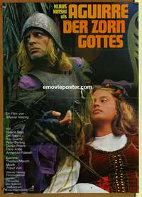 d442 AGUIRRE, THE WRATH OF GOD German movie poster '72 Klaus Kinski
