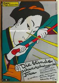 d427 BLIND OICHI STORY RED BIRD OF FLIGHT East German movie poster R86