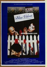 d455 BLUE VELVET German movie poster '86 David Lynch, Rossellini