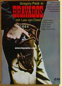 d456 BRAVADOS German movie poster R60s Gregory Peck, Joan Collins
