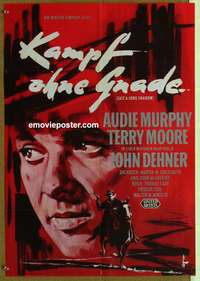 d462 CAST A LONG SHADOW German movie poster '59 Audie Murphy, Moore