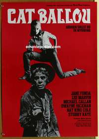 d463 CAT BALLOU German movie poster R80s classic Jane Fonda, Lee Marvin