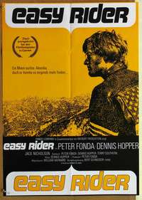 d473 EASY RIDER German movie poster R70s Peter Fonda, Dennis Hopper