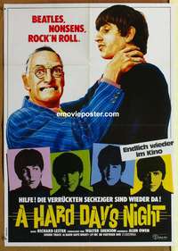 d487 HARD DAY'S NIGHT German movie poster R79 The Beatles, rock!