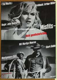 d513 MISFITS German R1972 Clark Gable, close-up of sexy Marilyn Monroe, John Huston!