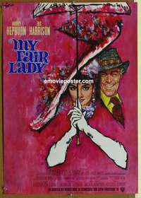 d515 MY FAIR LADY German movie poster '64 Audrey Hepburn, Harrison