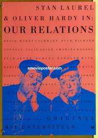 d523 OUR RELATIONS German movie poster R90s Laurel & Hardy image!