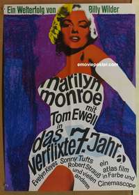 d532 SEVEN YEAR ITCH German movie poster R66 sexy Marilyn Monroe!